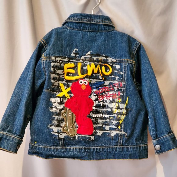 Sesame Street by Nanette Elmo Skater Denim Jacket - Picture 2 of 7